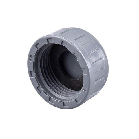 2pcs PVC Pipe End Connector with Gaskets - Durable Female Thread Cap for 20-63mm Water Plug | Blue,50mm in Saudi Arabia