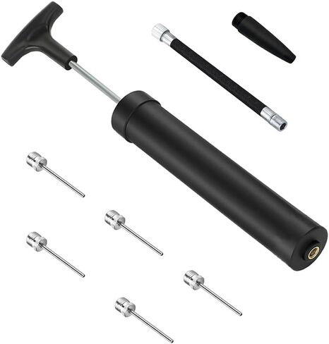 Ball Pump Kit, Basketball Pump, Portable Air Pump with 5 air Pump Needles for Balls, 1 Nozzle & Extension Hose for Soccer Football Volleyball Water Polo Rugby Exercise Sports Ball in Kuwait