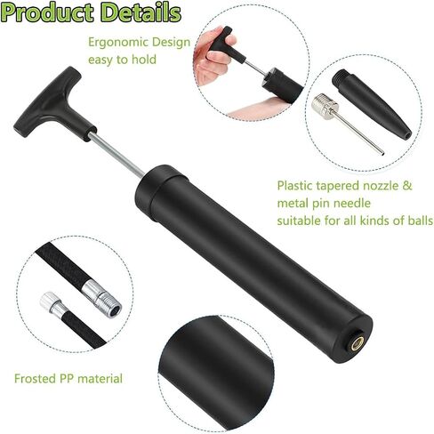Ball Pump Kit, Basketball Pump, Portable Air Pump with 5 air Pump Needles for Balls, 1 Nozzle & Extension Hose for Soccer Football Volleyball Water Polo Rugby Exercise Sports Ball in Kuwait