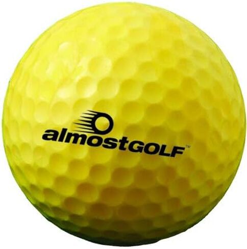 كرات جولف إسفنجية لممارسة الطيران المحدودة من ALMOSTGOLF - دوران واقعي، ومسار، وتدريب دقيق، عبوة من 24 قطعة، أصفر عالي الوضوح in Saudi Arabia