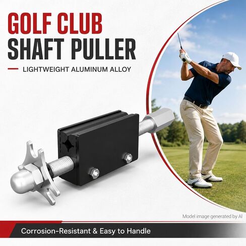 Golf Shaft Puller, Aluminum Golf Club Shaft Extractor for Golf Club Repair | Fits Steel & Graphite Clubs, 8.5/9.5/10.5mm Adjustable, Precision Screw, Kit with Wrench & Masking Tape in Kuwait