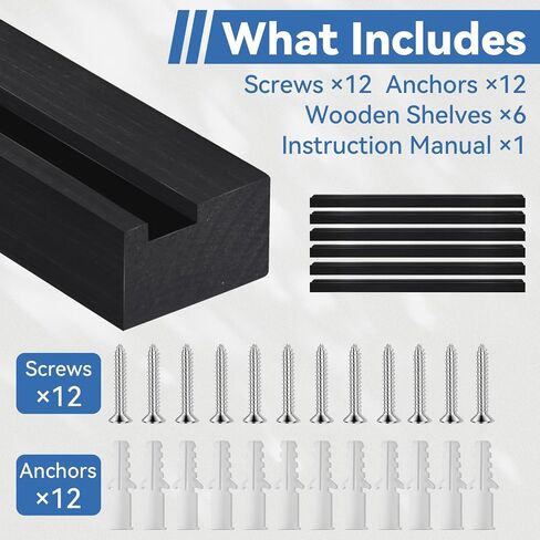 Trading Card Wall Display Shelf - Holds 30 Cards - 6-Pack Wooden Sports Cards Display Shelves for Baseball, Football, Basketball & Graded Card Collections, Black in Kuwait