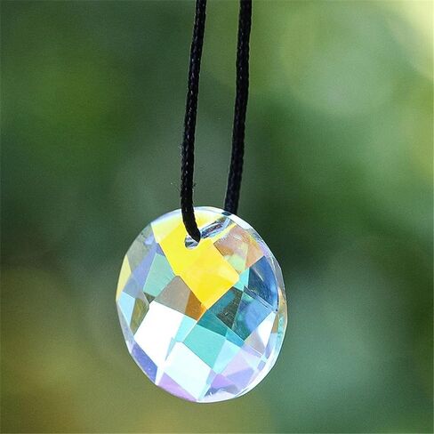Crystal Chandelier Prism, Sun Catcher, 5pcs Colorful Round Single Hole Crystal Beads Faceted Glass Pendant Hanging Accessories(5pcs Colorful Beads) in Kuwait