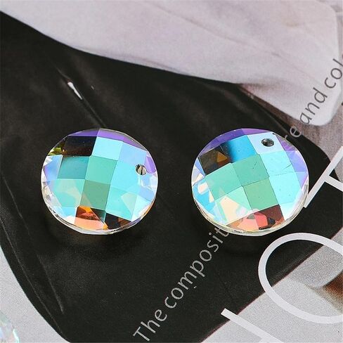 Crystal Chandelier Prism, Sun Catcher, 5pcs Colorful Round Single Hole Crystal Beads Faceted Glass Pendant Hanging Accessories(5pcs Colorful Beads) in Kuwait