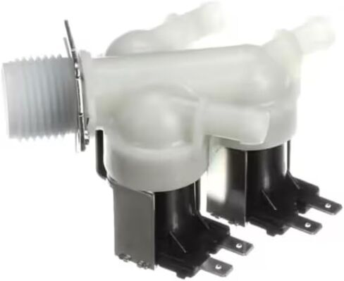 يناسب صمام الملف اللولبي Magic Chef FPE 101G 17438100000415 AC120V 8GEYT، مدخل الماء البارد، 3 ملفات، 120 فولت، 60 هرتز، غسالة لـ MCSCWD20B3، MCSCWD20W3، MCSCWD27W5 in Kuwait