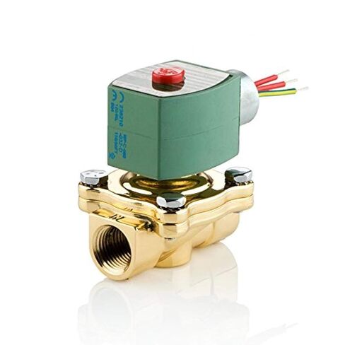 ASCO 8210G094-120/60,110/50 Brass Body Pilot Operated General Service Solenoid Valve, 1/2" Pipe Size, 2-Way Normally Closed, Nitrile Butylene Sealing, 150 psi Maximum Air Operating Pressure, 5/8" Orif in Kuwait