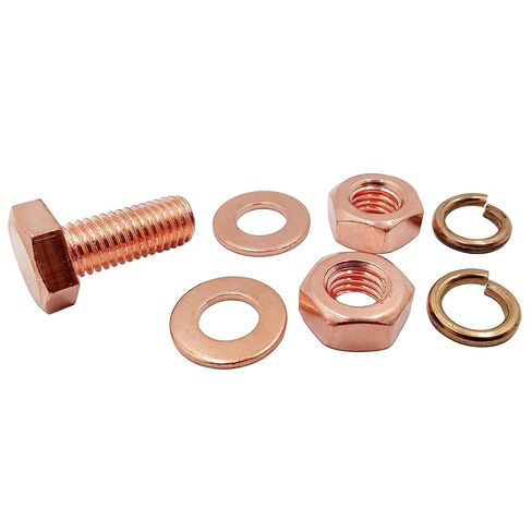 برغي سداسي M8x30mm نحاسي قطعتين، غسالات مقسمة بصامولة سداسية مسطحة 4 قطع، مسمار مركب C.C (M8 × 30 مم) in Kuwait