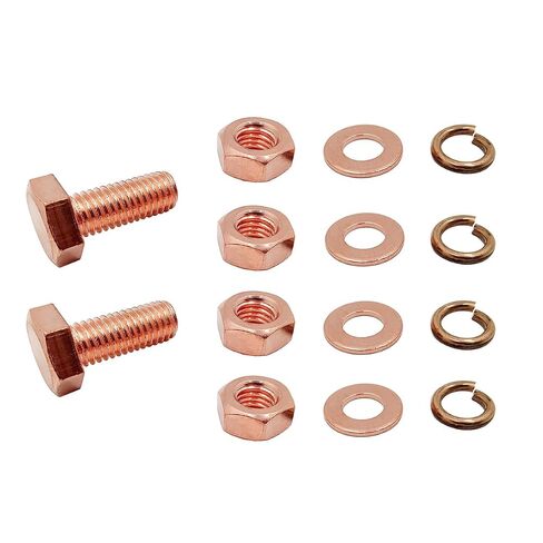 برغي سداسي M8x30mm نحاسي قطعتين، غسالات مقسمة بصامولة سداسية مسطحة 4 قطع، مسمار مركب C.C (M8 × 30 مم) in Kuwait
