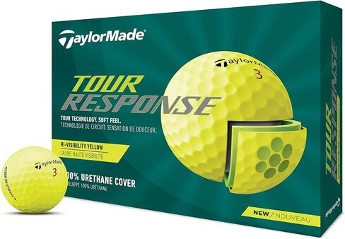 كرات الجولف TaylorMade Tour Response، محاذاة ClearPath محسنة 360 درجة، قلب ملفوف سريعًا للمسافة والشعور، عبوة من 12 قطعة in Kuwait