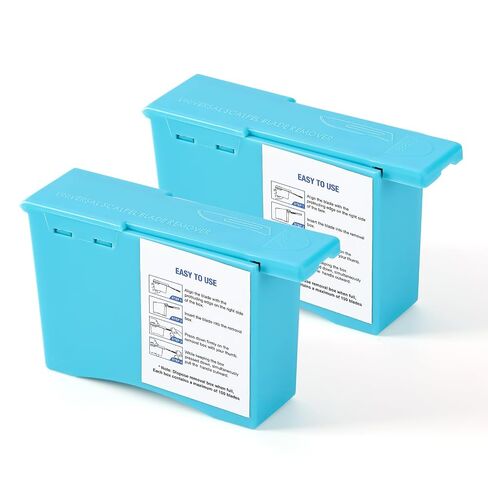 JMU 1 Pack مزيل شفرات المشرط، حاوية الأدوات الحادة المحمولة للاستعمال مرة واحدة، صندوق إزالة الشفرات للتخلص من شفرات الحلاقة Dermaplaning in Kuwait