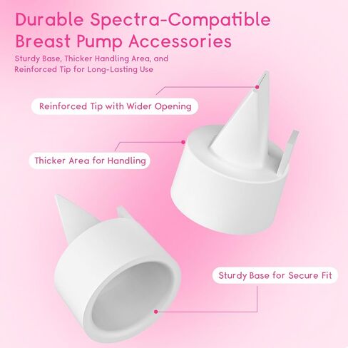 Spectra Replacement Pump Parts for S1/S2/9 Plus/Synergy Gold, Not Original Accessories, Breast Pump Parts Include Spectra Flanges 21mm/Duckbill Valve/Backflow Protector/Tubing/Nipple Measure Ruler in Saudi Arabia