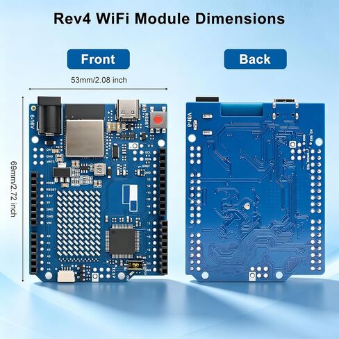 uno R4 WiFi وBluetooth Board متوافق مع Arduino لمشاريع إنترنت الأشياء المتقدمة - وحدة تحكم دقيقة ثنائية النواة ESP32-S3 وRA4M1 مع مصفوفة LED 12x8، Type-C وحافلة CAN للصناع in Kuwait