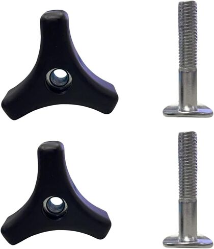 2 Pack Lawn Mower Handle Knobs Nut Bolt, Triangular Handle Fastening Screw Set Replacement Fits for Honda Lawn Mower or Other Lawn Machine Accessories Supplies in Kuwait