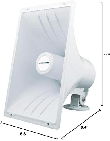 مكبر صوت PA مقاوم للطقس مقاس 6.5 بوصة من Speco - SPC-40RP، 40 وات، 120 ديسيبل، 8 أوم، أبيض، حديث متين، معدات صوتية in Kuwait