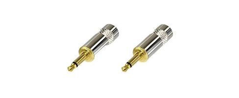 (عبوتان) Neutrik Rean NYS226G 3.5 مم (1/8 بوصة) قابس أحادي، علبة من النيكل اتصالات ذهبية in Kuwait
