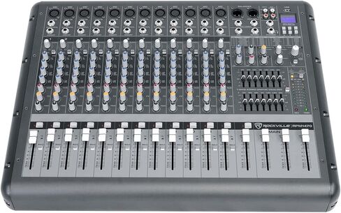 حزمة Rockville RSG12.24: 2 × 12 2000 واط مكبرات صوت DJ/Pro سلبية، RPM1470 14 قناة 6000 واط، 2 × RCSS1610 10 أقدام 16 AWG كابلات مكبر الصوت، 5 قطع in Kuwait