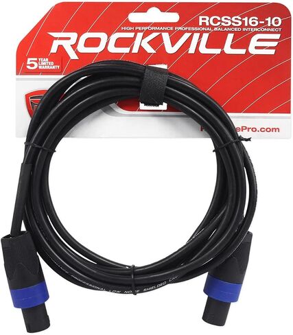 حزمة Rockville RSG12.24: 2 × 12 2000 واط مكبرات صوت DJ/Pro سلبية، RPM1470 14 قناة 6000 واط، 2 × RCSS1610 10 أقدام 16 AWG كابلات مكبر الصوت، 5 قطع in Kuwait