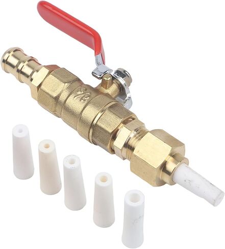 Brass Ball Valve Sandblaster Gas Kit With 5 Ceramic Nozzles (2.4mm/2.7mm/3.2mm/3.6mm/5mm) For Automotive Restoration, Metal Rust And Paint Removal, Stone Carving, For Mold Cleaning in Saudi Arabia