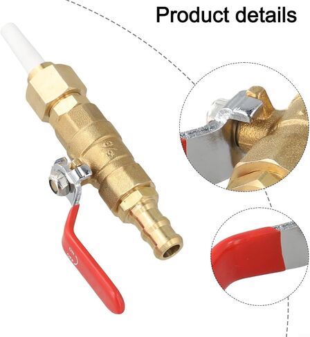Brass Ball Valve Sandblaster Tool – 4 Alumina Nozzles (2.4–3.6mm) – For Rust Removal/Paint Stripping/Metal For Surface Treatment – Industrial Cleaning in Saudi Arabia