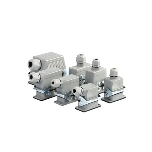 Heavy-Duty Connector Rectangular HDC HE 024 01 Aviation Plug hot Runner Machine Tool Plug-in Socket 16A | 16core double buckle in Kuwait