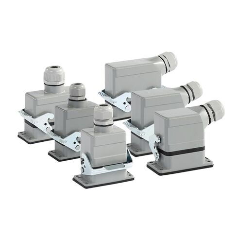 Heavy-Duty Connector Rectangular HDC HE 024 01 Aviation Plug hot Runner Machine Tool Plug-in Socket 16A | 16core double buckle in Kuwait