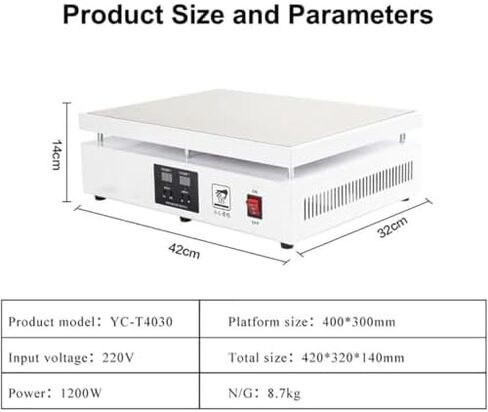 1200W Manual Cellophane Wrapping Machine for Tea Boxes - Desktop Heating Sealer with Dual Temperature Display, Ideals for Overwrapping and Packaging Needs in Kuwait