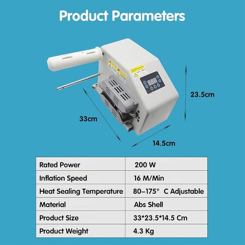 Portable Air Cushion Wrap Machine,Universal Air Pillow Packaging Machine with Sealing Speed Max 16m/min,Adjustable Speed/Air Volume for Shipping in Saudi Arabia