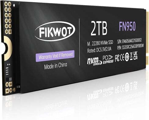 محرك أقراص الحالة الصلبة الداخلي FN960 512GB M.2 NVMe SSD PCIe Gen4 x4 2280 مع مبدد حرارة، ما يصل إلى 5000 ميجابايت/ثانية، ذاكرة تخزين مؤقت ديناميكية SLC، متوافق مع SSD الداخلي PS5 in Kuwait