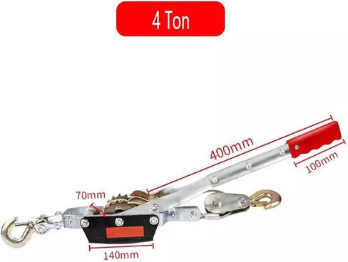 This Hand Cable Puller, 2 Hook Steel Cable Dual Gear Power Ratchet Come Along Puller Tool | Power Puller | Come Along Winch Heavy Duty | Chain Puller | 1 Ton/2 Ton/4 Ton Power Puller (Size : in Kuwait