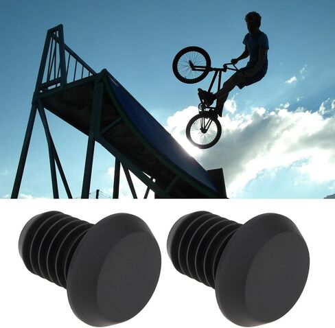 سدادات نهاية قبضة مقود الدراجة 19x30x35mm متوافق مع GT BMX بلاستيك أسود 1 زوج in Kuwait