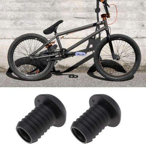 سدادات نهاية قبضة مقود الدراجة 19x30x35mm متوافق مع GT BMX بلاستيك أسود 1 زوج in Kuwait