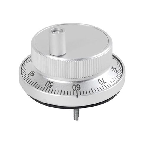 1pcs 60/80mm Electronic Handwheel Rotary Encoder | 60MM Oxidized Silver,25PPR in Saudi Arabia
