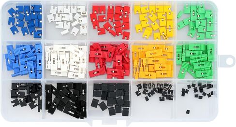 300Pcs 2.54mm 2.0mm 1.27mm Jumper Caps Kit | Compatible with Arduino Raspberry Pi PCB in Kuwait