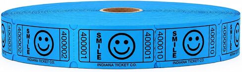 شركة Indiana Ticket CO. 2000 تذكرة ذات لفة واحدة من Purple Smile، وتذاكر عالية الجودة، وتذاكر للأحداث، والكرنفالات، وجوائز الباب، والمشروبات والمزيد (2000، أرجواني) in Kuwait