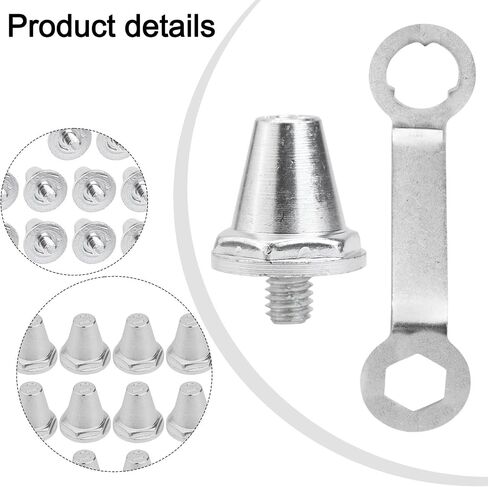 12Pcs Football Studs Spikes Aluminum Alloy Replacement Non-Slip Boot Studs For Rugby Soccer Cleats(15mm) in Saudi Arabia