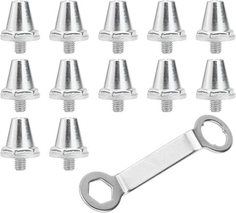 12Pcs Football Studs Spikes Aluminum Alloy Replacement Non-Slip Boot Studs For Rugby Soccer Cleats(15mm) in Saudi Arabia