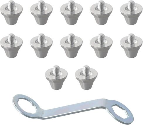 12Pcs Football Studs Spikes Aluminum Alloy Replacement Non-Slip Boot Studs For Rugby Soccer Cleats(11mm) in Saudi Arabia