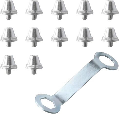 12Pcs Football Studs Spikes Aluminum Alloy Replacement Non-Slip Boot Studs For Rugby Soccer Cleats(11mm) in Saudi Arabia