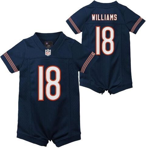 Caleb Williams Chicago Bears Navy #18 NFL Newborn Infants Team Color Home Romper Bodysuit Player Jersey in Kuwait