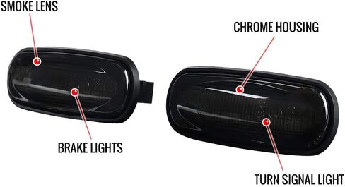 Fits 2003-2009 Rear Clear Lens LED Side Marker Lights Turn Signal Lamps 4PC in Saudi Arabia