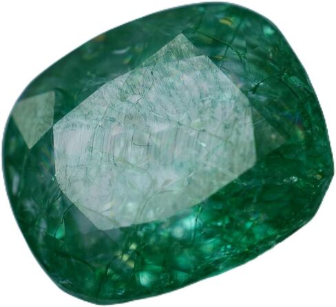 9.50 Ct CERTIFIED Natural Emerald Green Loose Gemstone Earing Size Cushion Cut in Kuwait