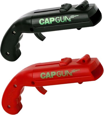 Black Cap Gun Bottle Opener with Shooting Fun, Creative Novelty Gadget, Perfect Holiday Gift for World Cup Watch Parties, Barbecues, Swimming，Camping and Gatherings in Kuwait