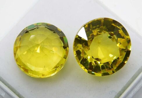 Yellow Sapphire Excellent Round Cut 20.54 Ct Natural Certified Gemstone Of Pair in Kuwait