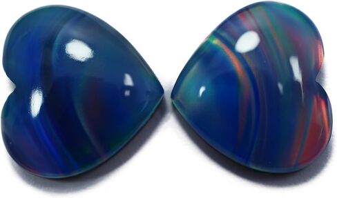 Doublet Opal Heart Cut 20.10 قيراط من العقيق الطبيعي بحجم خاتم أحجار كريمة فضفاضة معتمد in Kuwait