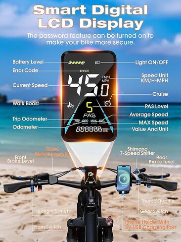 Qianchice Peak 9000W Dual Motor Electric Bike Long Range Ebike for Adults 40-45MPH 100 Miles, Fat Tire Electric Bike 24Inch, 58V36AH Commuter Electric Bicycles Ebike for Men Women in Saudi Arabia