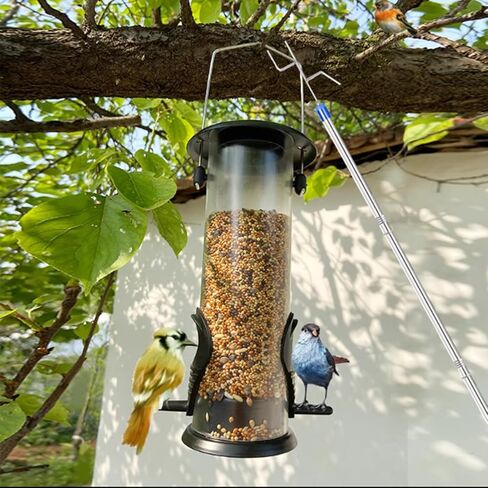 عمود خطاف الملابس، خطاف للوصول إلى شماعة الملابس لتعليق الملابس الخفيفة والنباتات قابلة للتمديد من 29 بوصة إلى 74 بوصة مصنوعة من أنبوب من الفولاذ المقاوم للصدأ مع مقبض إسفنجي (مع خطافين) in Kuwait