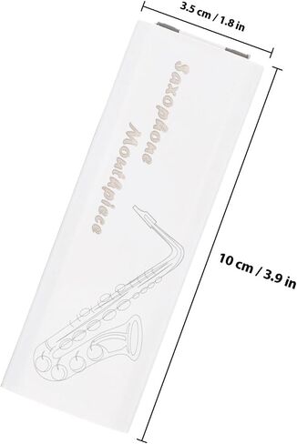 SOLUSTRE Oboe Reed Carrying Box Plastic Storage Case for Single Reed with White Lid Black Base Suitable for Travel Wind Instrument Accessories in Kuwait