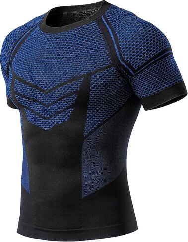 Arjen Kroos Men's Compression Shirts Short Sleeve Body Shaper Slimming Shapewear Baselayer Athletic Workout Shirts in Kuwait