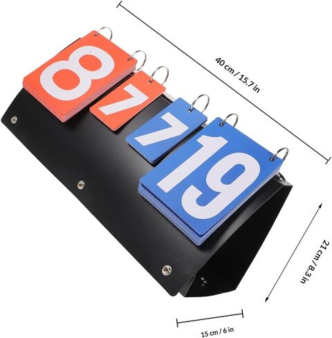 Portable Tabletop Scoreboard for Basketball and Soccer Games, Easy to Use PVC Flip Scorekeeper, Efficient Sports Competition Score Supplies for Indoor and Outdoor Use in Kuwait