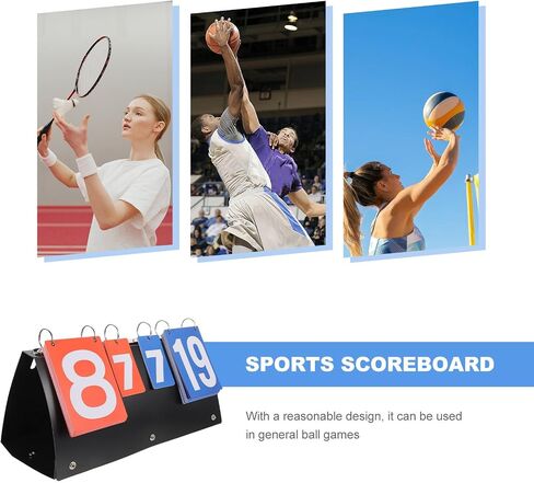 Portable Tabletop Scoreboard for Basketball and Soccer Games, Easy to Use PVC Flip Scorekeeper, Efficient Sports Competition Score Supplies for Indoor and Outdoor Use in Kuwait